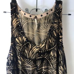 Free People Black and Tan Dress